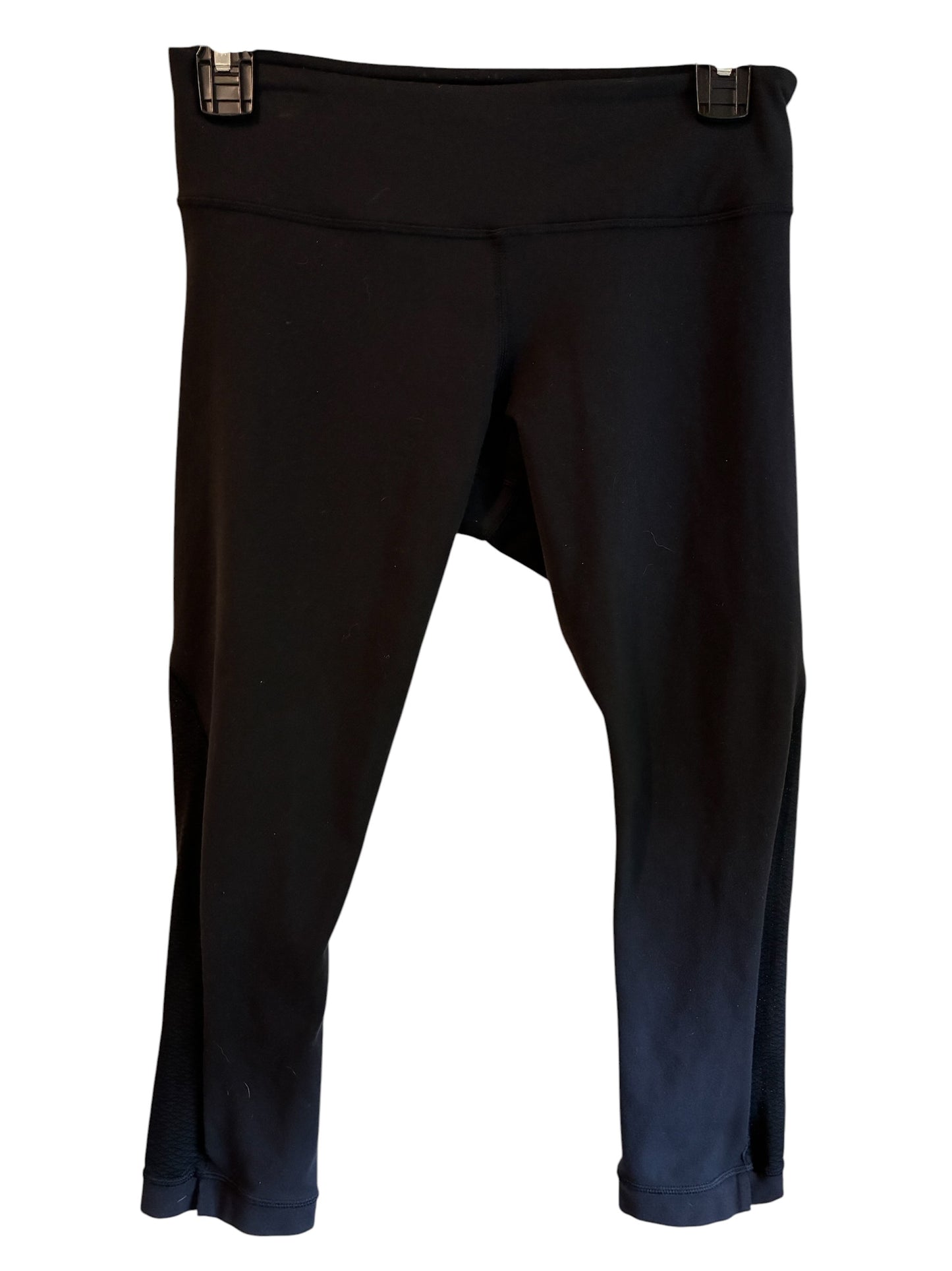 Lululemon Wunder Under Mesh Tech Panel Crop 23" Inseam Black Sz 6 RARE
