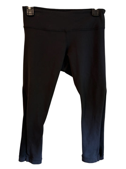 Lululemon Wunder Under Mesh Tech Panel Crop 23" Inseam Black Sz 6 RARE