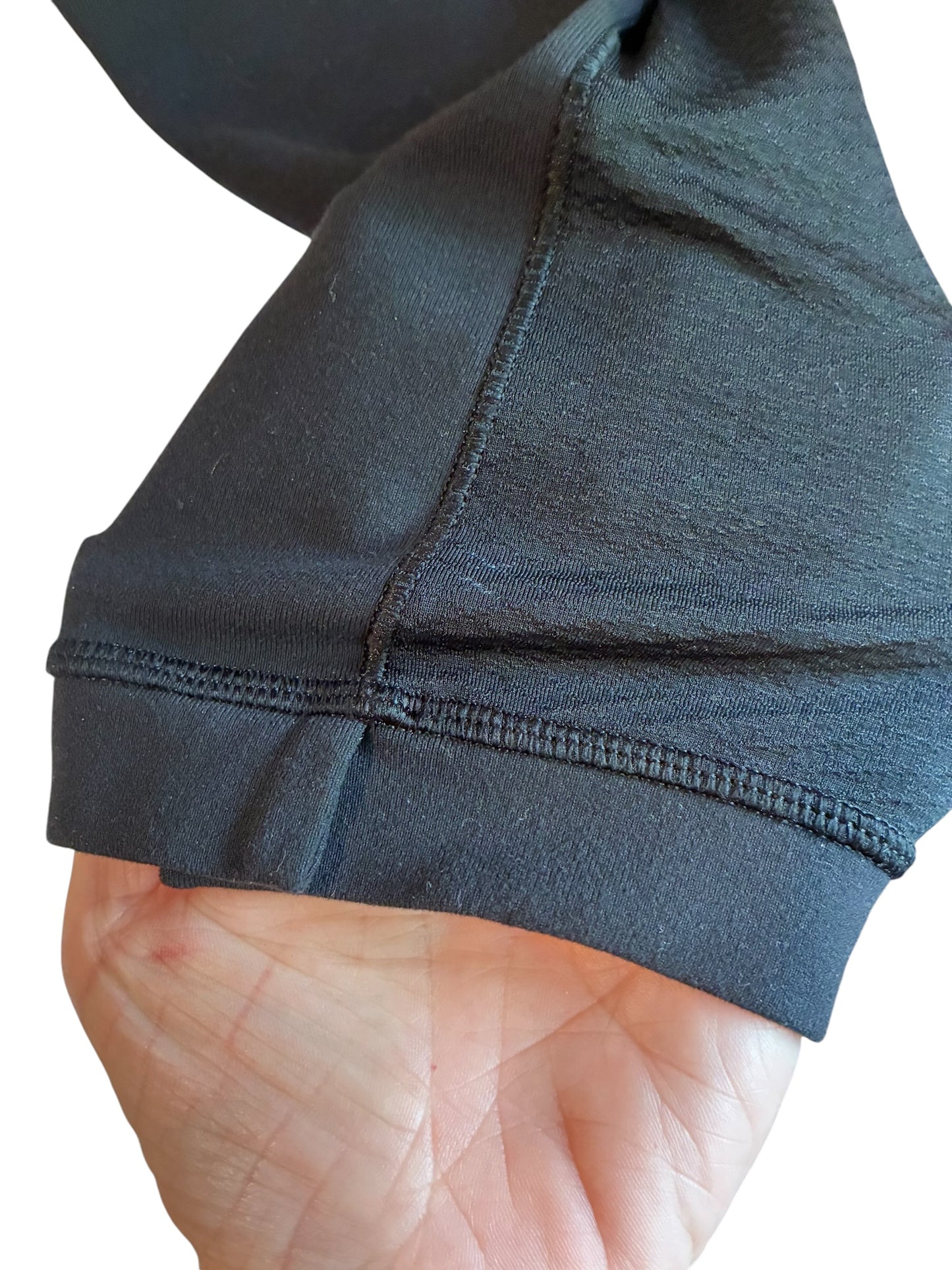 Lululemon Wunder Under Mesh Tech Panel Crop 23" Inseam Black Sz 6 RARE