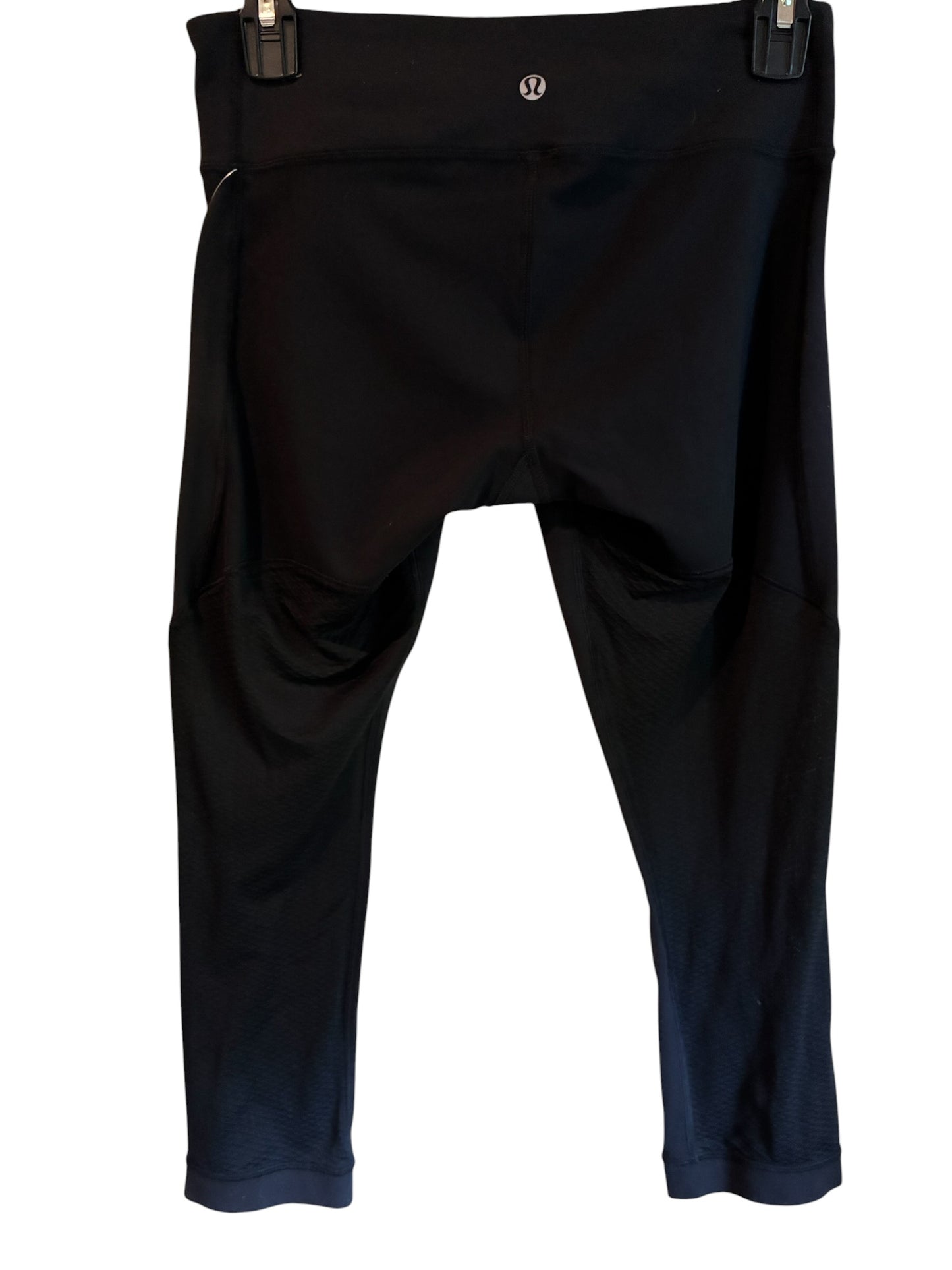 Lululemon Wunder Under Mesh Tech Panel Crop 23" Inseam Black Sz 6 RARE