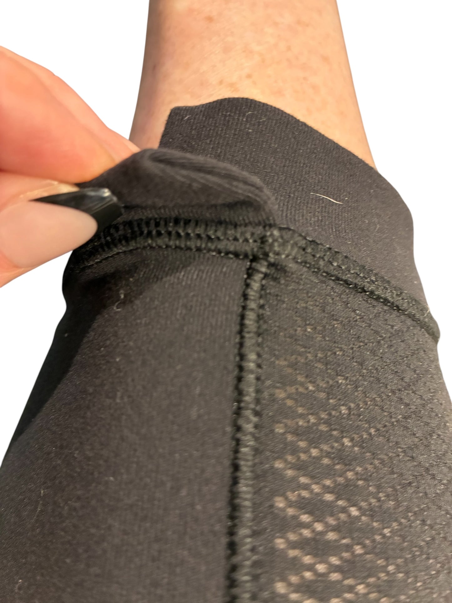 Lululemon Wunder Under Mesh Tech Panel Crop 23" Inseam Black Sz 6 RARE