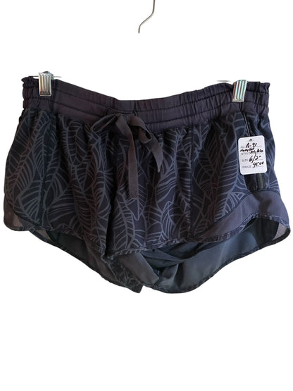 Lululemon Hotty Hot Short 2.5" Inseam Pretty Palm Cadet Greyvy/Cadet Blue Sz 6