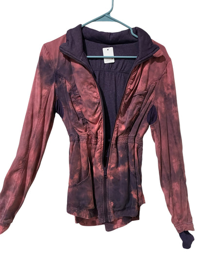Lululemon Inner Peace Jacket Heathered Deep Zinfandel/Tie Dye Reversible Sz 6 RARE