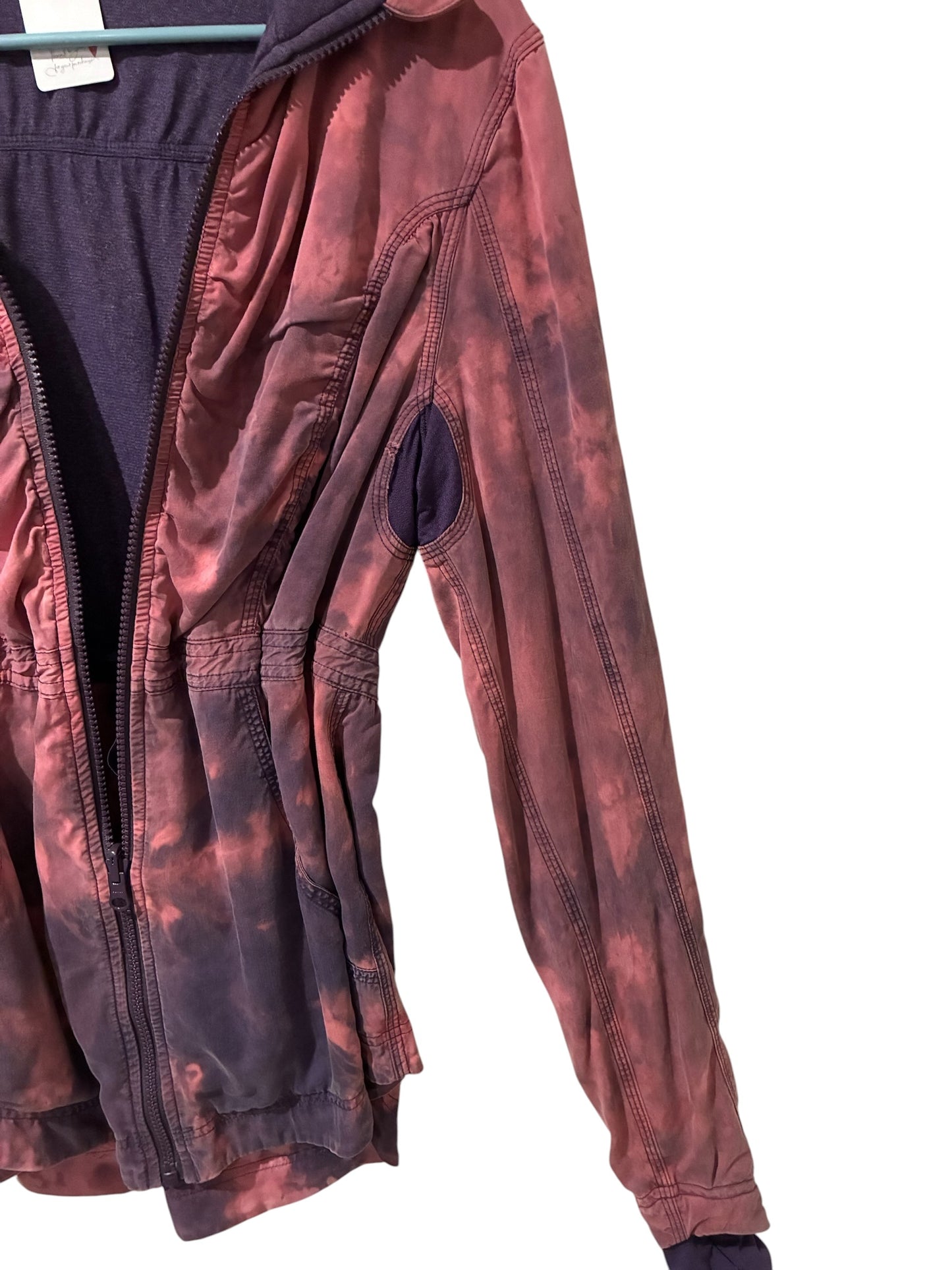 Lululemon Inner Peace Jacket Heathered Deep Zinfandel/Tie Dye Reversible Sz 6 RARE