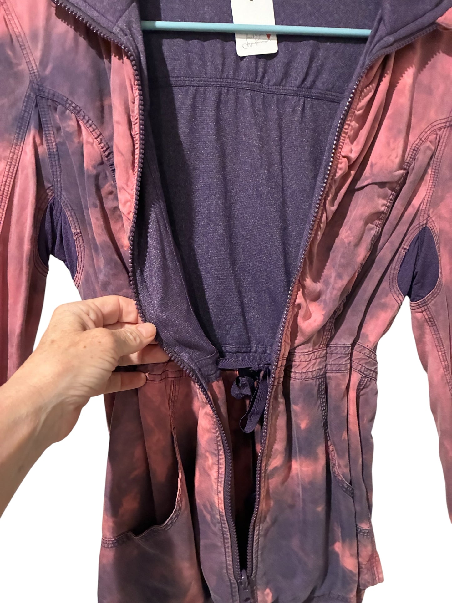 Lululemon Inner Peace Jacket Heathered Deep Zinfandel/Tie Dye Reversible Sz 6 RARE