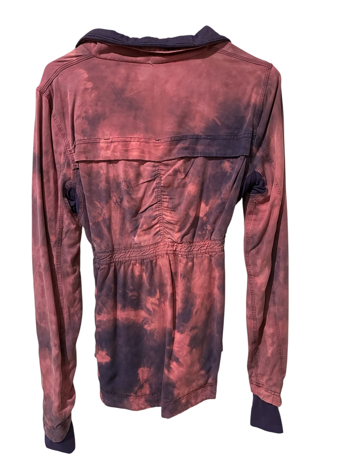 Lululemon Inner Peace Jacket Heathered Deep Zinfandel/Tie Dye Reversible Sz 6 RARE