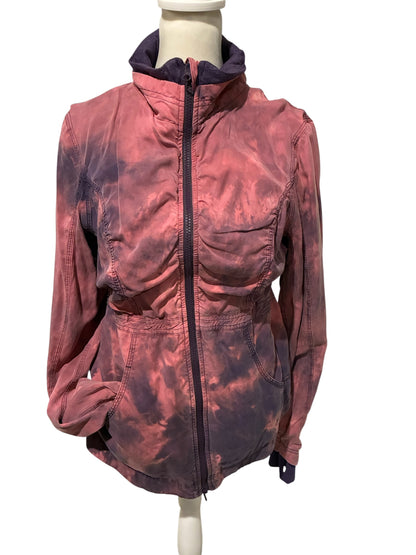 Lululemon Inner Peace Jacket Heathered Deep Zinfandel/Tie Dye Reversible Sz 6 RARE