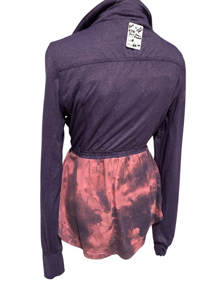 Lululemon Inner Peace Jacket Heathered Deep Zinfandel/Tie Dye Reversible Sz 6 RARE
