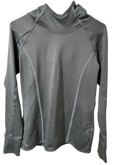 Pull Over Hoodie Athleta Long Sleeve Fleece Silver Grey Sz S