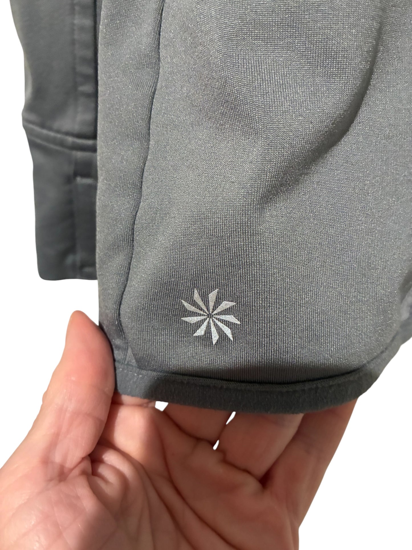 Pull Over Hoodie Athleta Long Sleeve Fleece Silver Grey Sz S