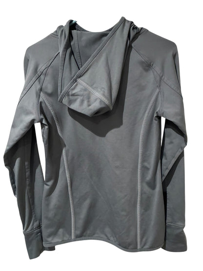 Pull Over Hoodie Athleta Long Sleeve Fleece Silver Grey Sz S
