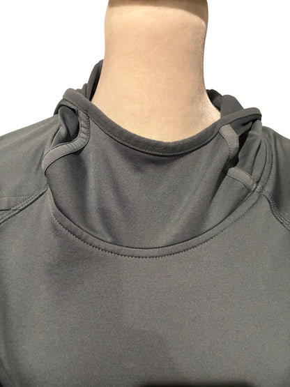 Pull Over Hoodie Athleta Long Sleeve Fleece Silver Grey Sz S