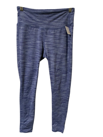 Leggings Athleta 25" Inseam Micro Striped Purple and White Sz Small Brand New