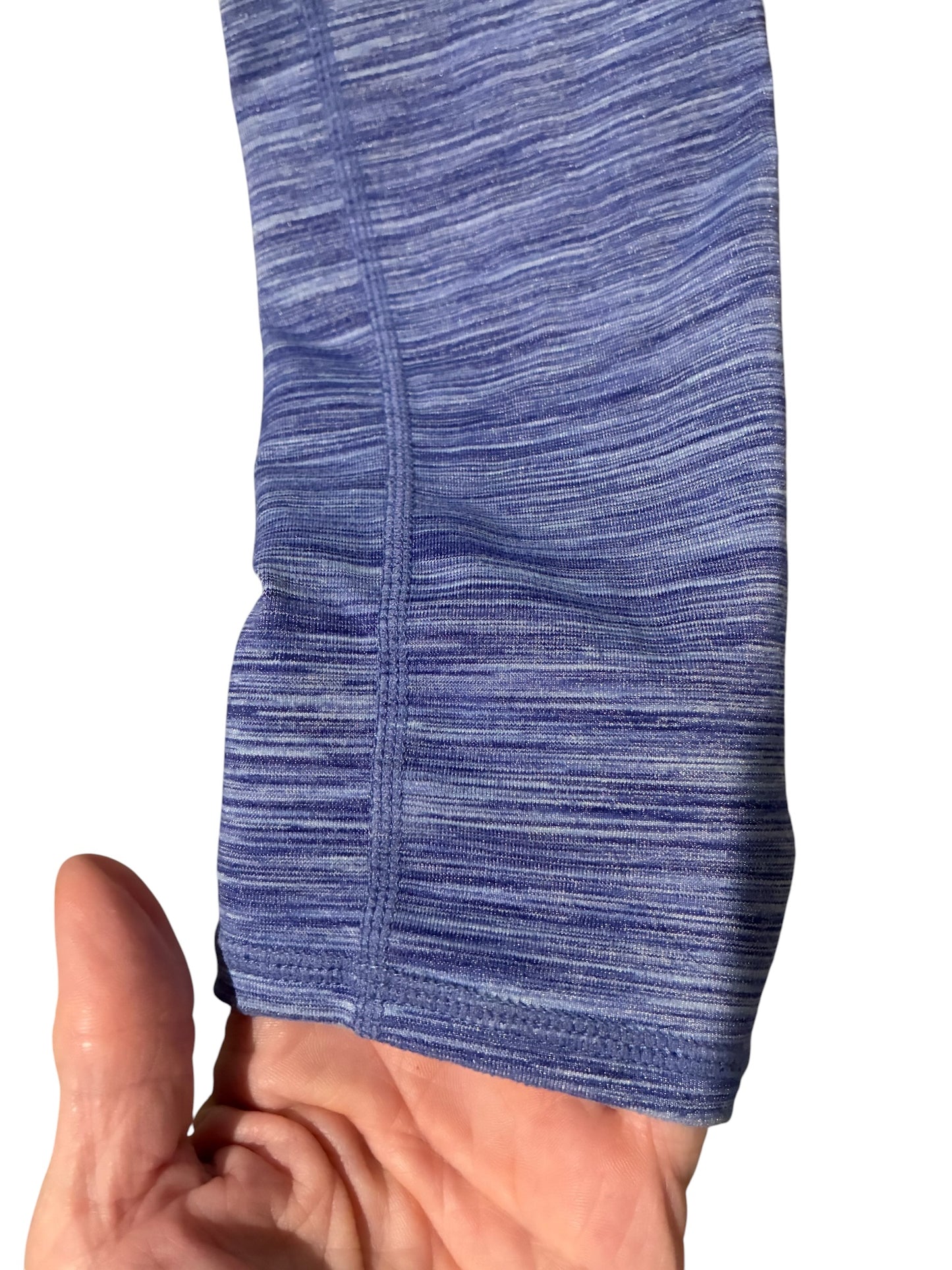 Leggings Athleta 25" Inseam Micro Striped Purple and White Sz Small Brand New