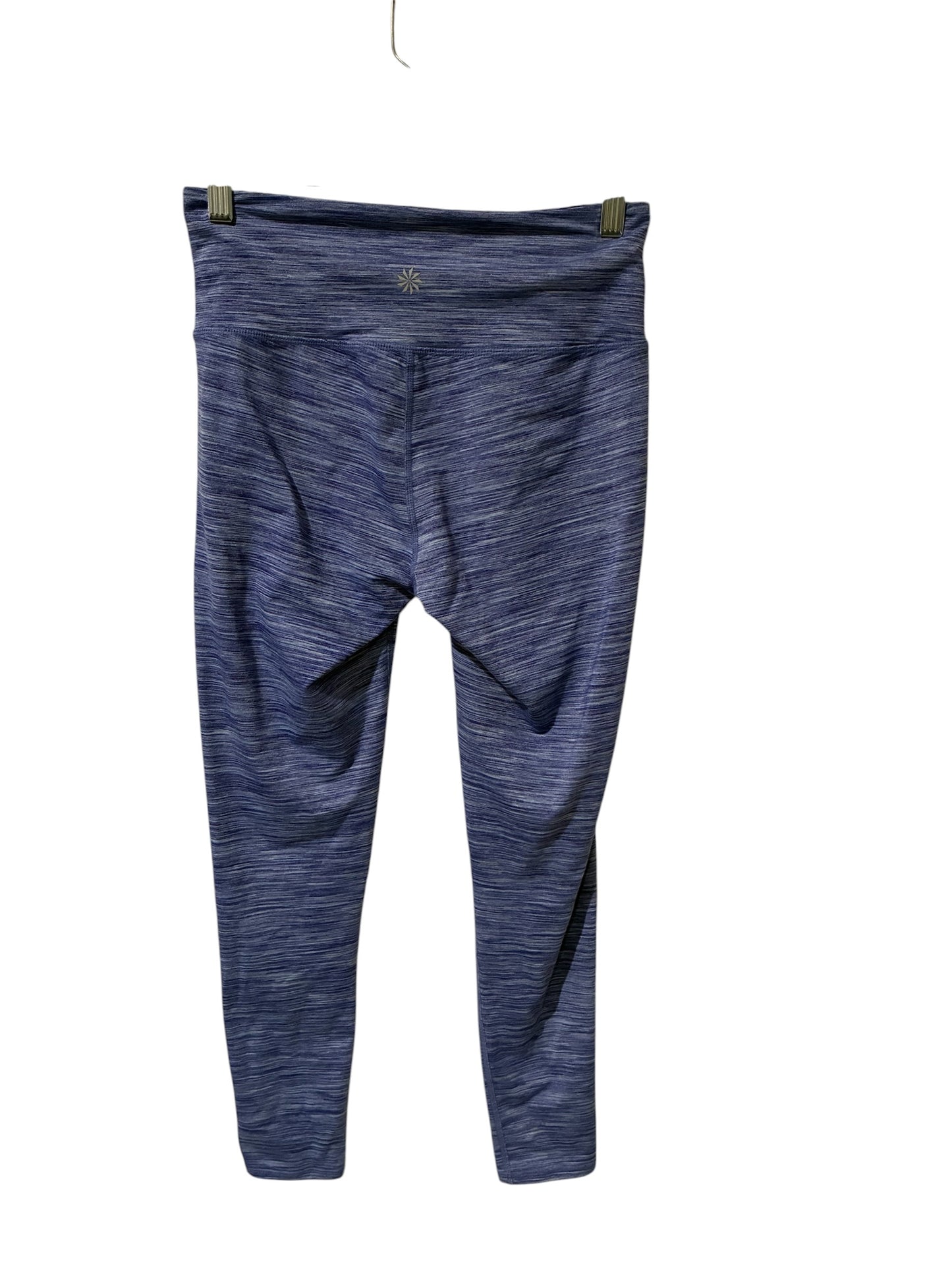 Leggings Athleta 25" Inseam Micro Striped Purple and White Sz Small Brand New