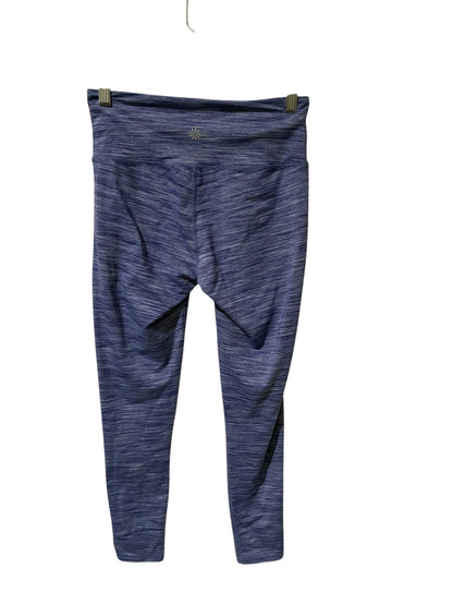 Leggings Athleta 25" Inseam Micro Striped Purple and White Sz Small Brand New