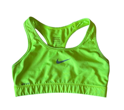 Nike Women's Dri-FIT Swoosh Sports Bra Bright Green Sz M Brand New