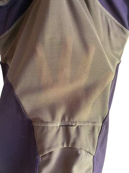 Lululemon Deep V Athletic Mesh Tank Plum Dusty Rose Logo Sz 8 RARE Prototype