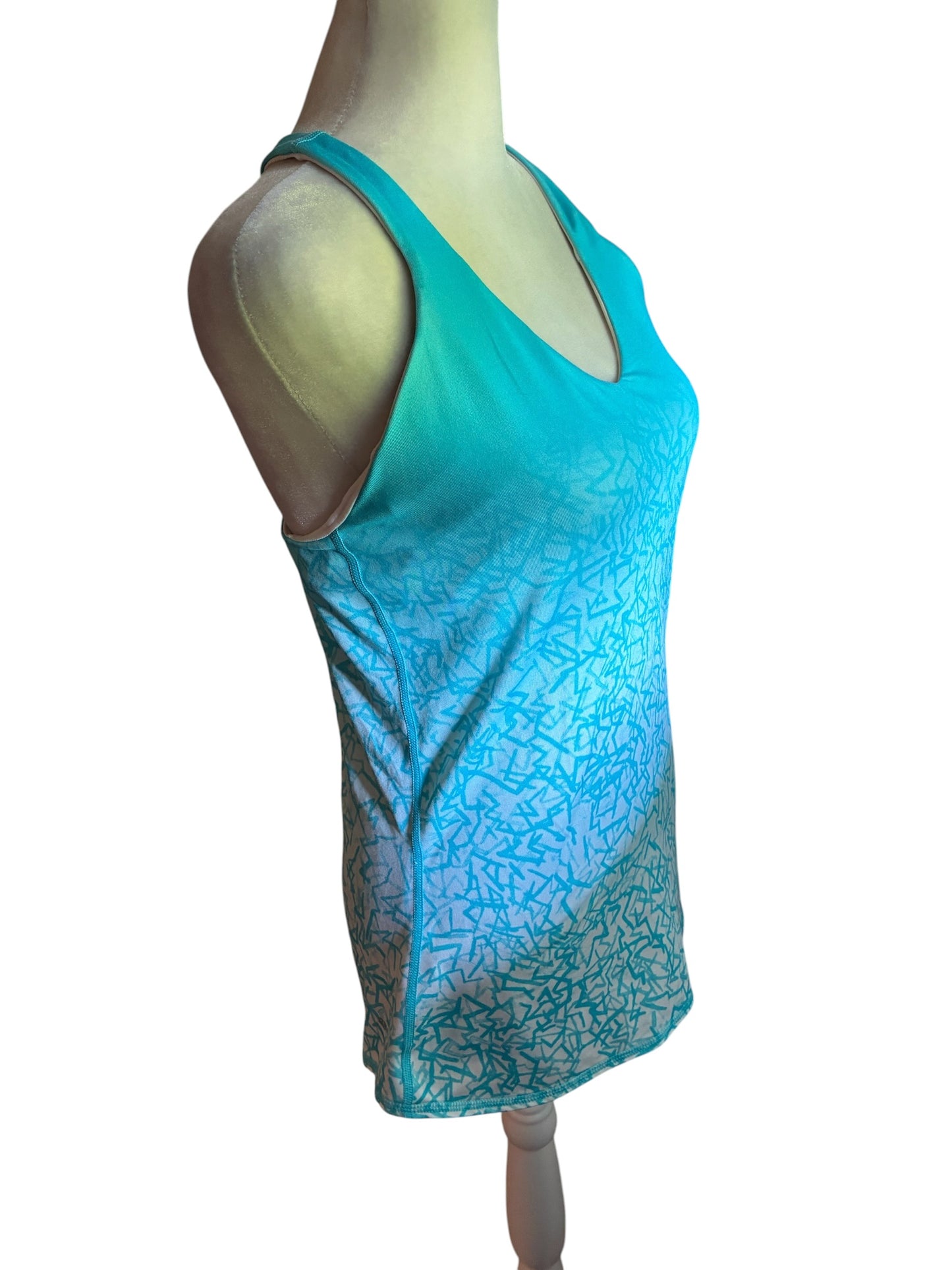Nike Women's Court Dri-Fit Tank Light Blue White Hombre' Sz Med
