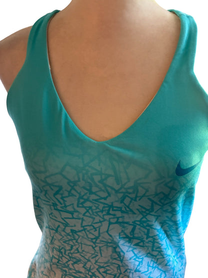 Nike Women's Court Dri-Fit Tank Light Blue White Hombre' Sz Med