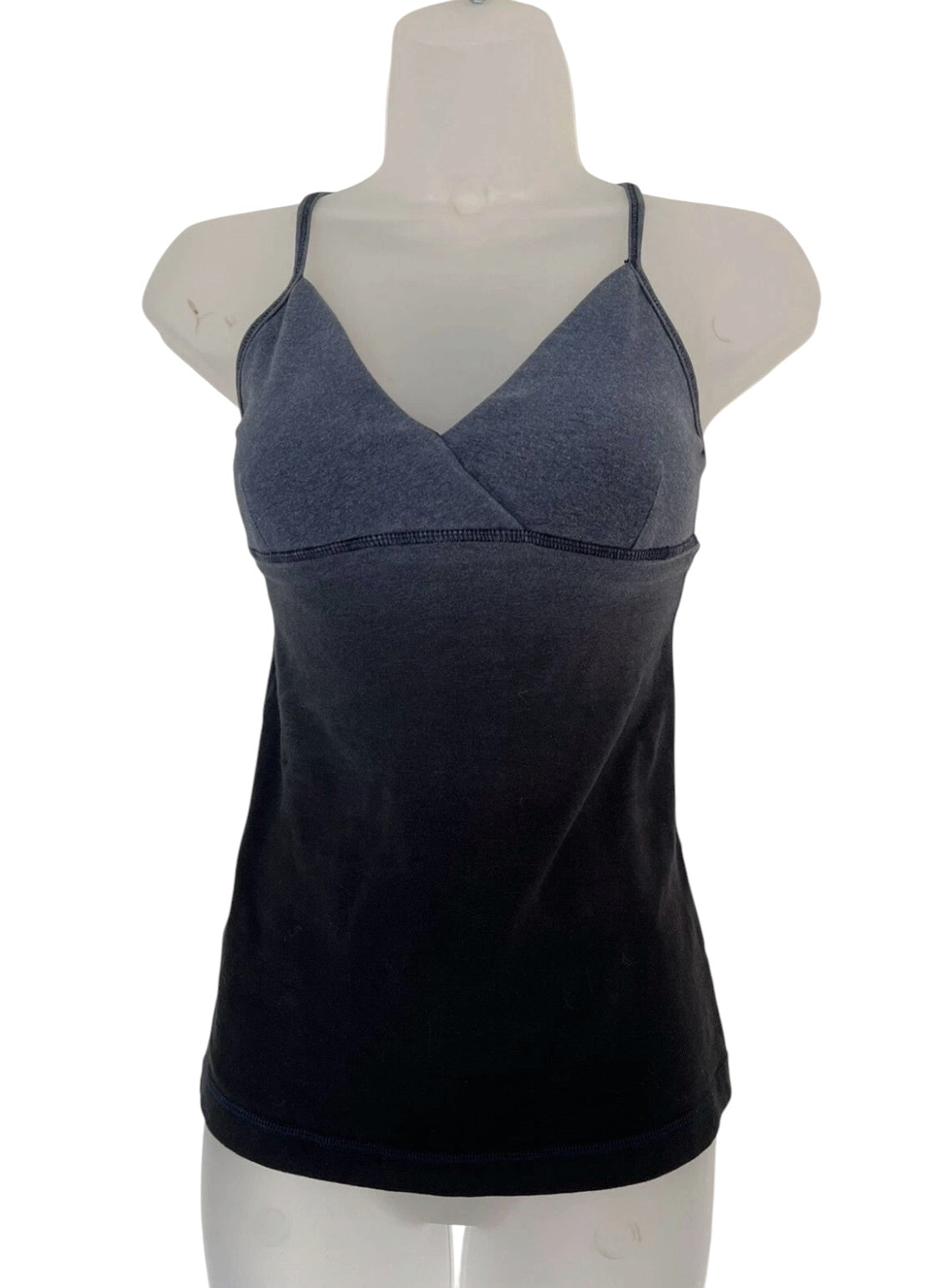 Lululemon Women's Dark Blue Ombre Athletic Tank Top Sz 8