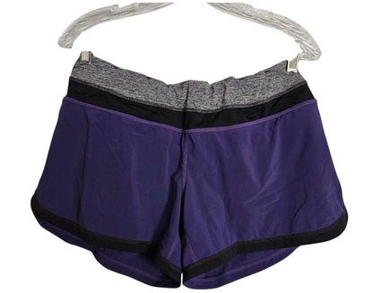 Lululemon Groovy Run Short 4.5" Inseam Power Purple Black Heathered Black Sz 8 Brand New RARE