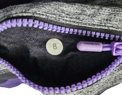 Lululemon Groovy Run Short 4.5" Inseam Power Purple Black Heathered Black Sz 8 Brand New RARE