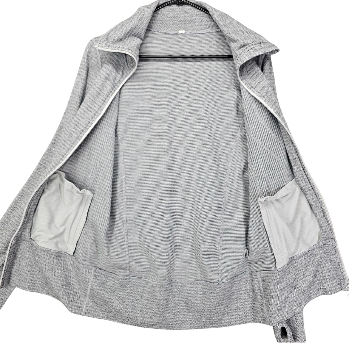 Lululemon In Stride Jacket Full Zip Mock Neck Pockets No Hood Sz 8