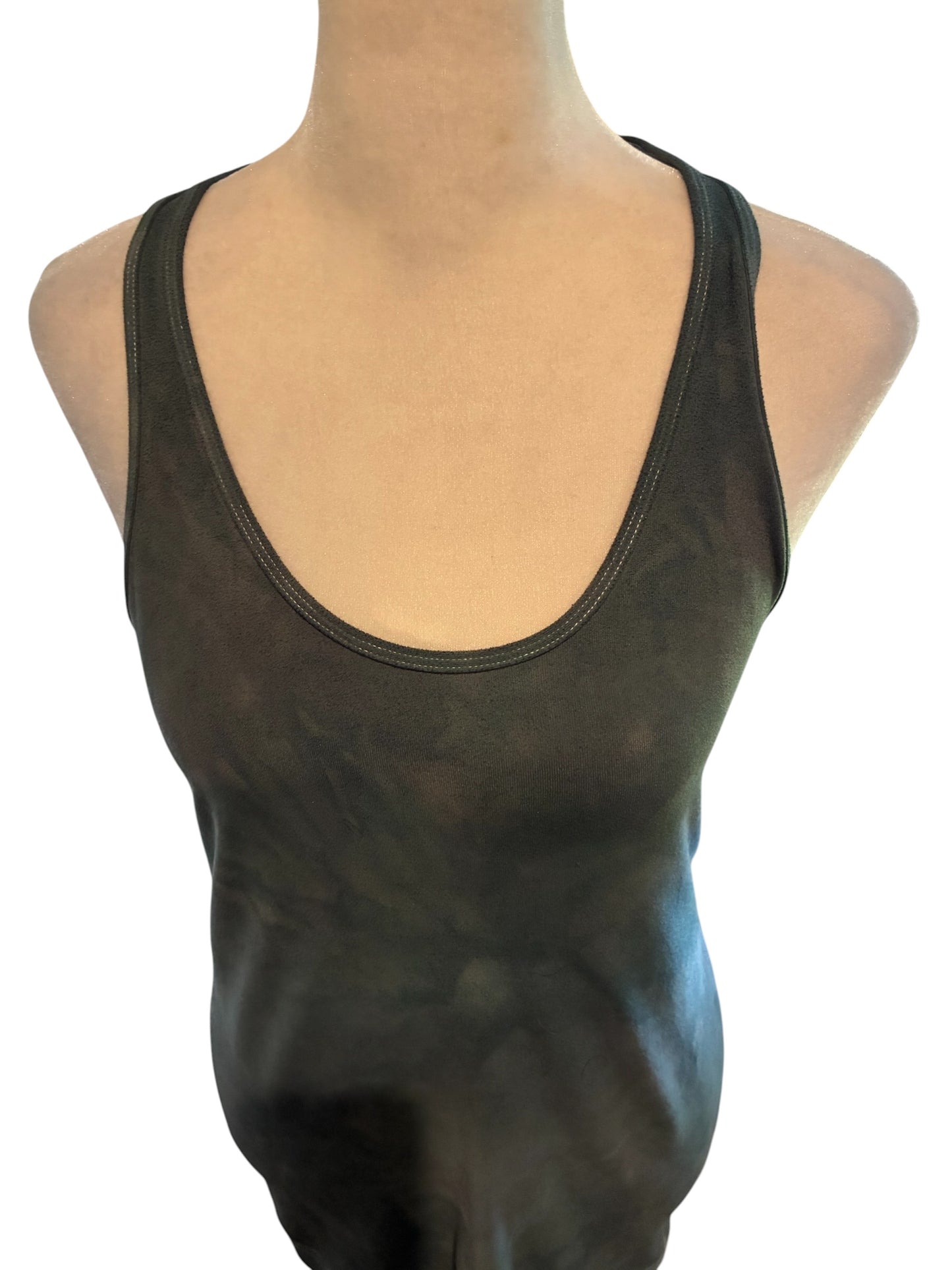 Lululemon Cool Racerback Water Color Fatigue Green Sz 10