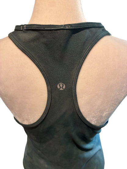 Lululemon Cool Racerback Water Color Fatigue Green Sz 10