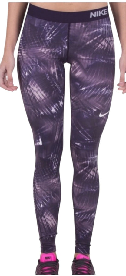NIKE Women's Pro Warm Dri-fit Half-Zip Jacket & Leggings Pants Hyper Warm Purple Sz Large