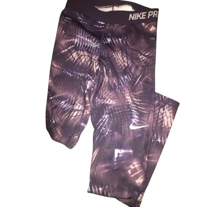 NIKE Women's Pro Warm Dri-fit Half-Zip Jacket & Leggings Pants Hyper Warm Purple Sz Large
