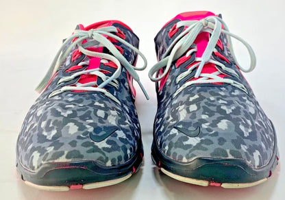Nike Women's Free TR Connect 2 Running Shoe Grey Leopard Print & Pink 638680-003 Sz 7