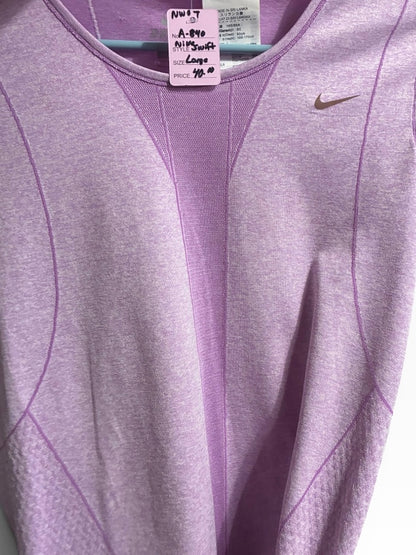 Nike Swift Dr-FIT ADV Short Sleeve Running Top LIGHT MAGENTA/REFLECTIVE SILVER Size L Brand New