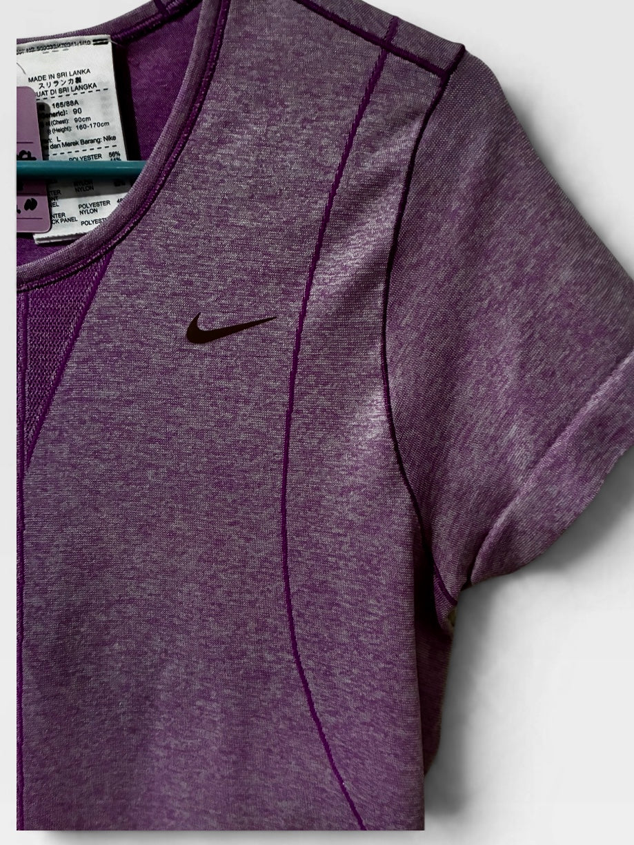 Nike Swift Dr-FIT ADV Short Sleeve Running Top LIGHT MAGENTA/REFLECTIVE SILVER Size L Brand New