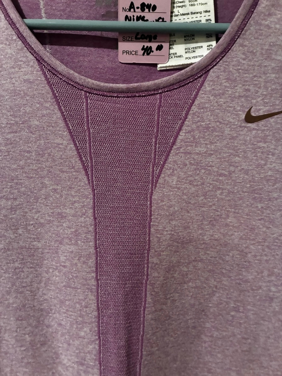 Nike Swift Dr-FIT ADV Short Sleeve Running Top LIGHT MAGENTA/REFLECTIVE SILVER Size L Brand New