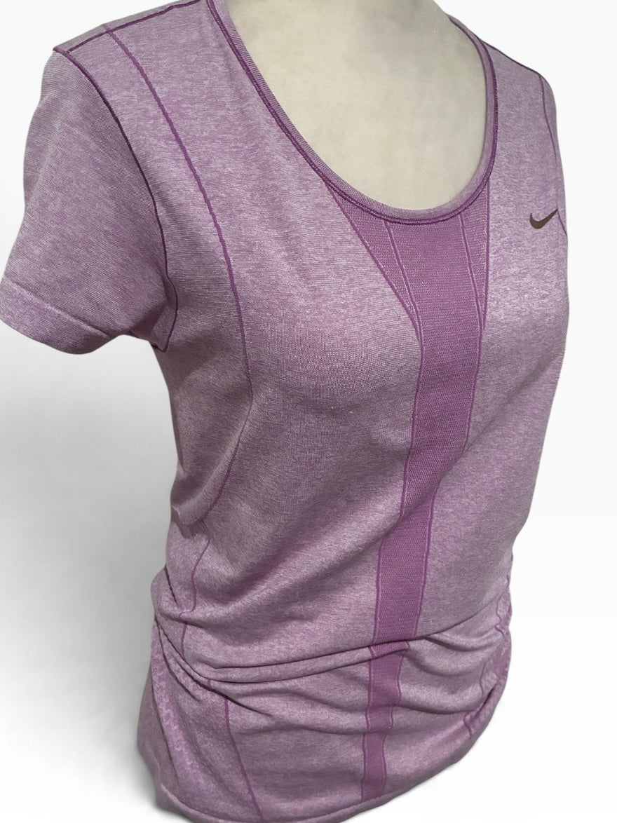 Nike Swift Dr-FIT ADV Short Sleeve Running Top LIGHT MAGENTA/REFLECTIVE SILVER Size L Brand New