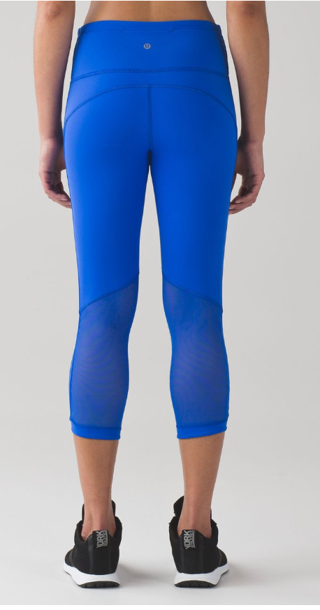 Lululemon Hit It 21' Crop Cerulean Blue Sz 6