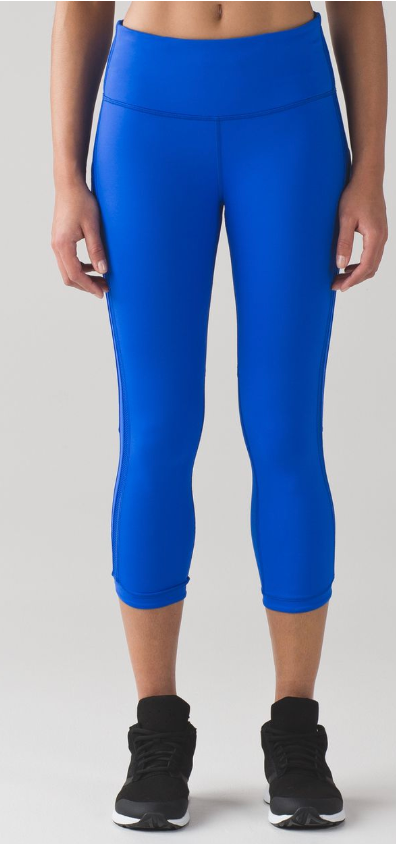 Lululemon Hit It 21' Crop Cerulean Blue Sz 6