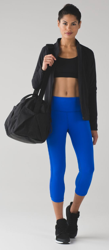 Lululemon Hit It 21' Crop Cerulean Blue Sz 6