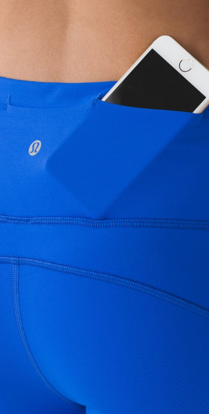 Lululemon Hit It 21' Crop Cerulean Blue Sz 6