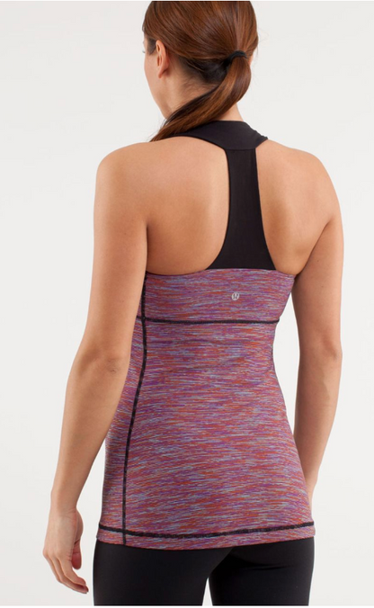 Lululemon Scoop Neck Tank We Are From Space Black March/Multi Sz 10