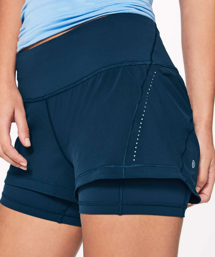 Lululemon Break Free Short 2.5" Inseam Night Tide Sz 10
