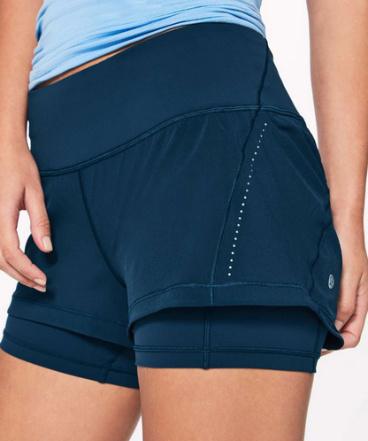 Lululemon Break Free Short 2.5" Inseam Night Tide Sz 10