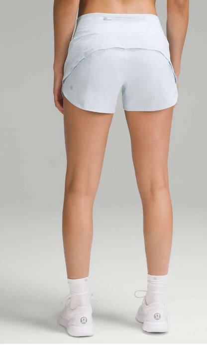 Lululemon Speed Up Mid-Rise Lined Short 4" Inseam Powder Blue Sz 8