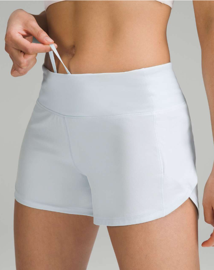 Lululemon Speed Up Mid-Rise Lined Short 4" Inseam Powder Blue Sz 8