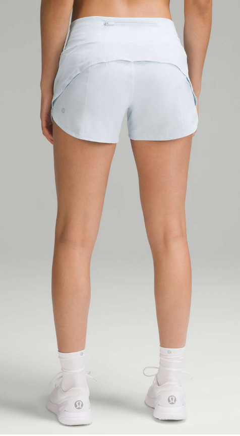 Lululemon Speed Up Mid-Rise Lined Short 4" Inseam Powder Blue Sz 8
