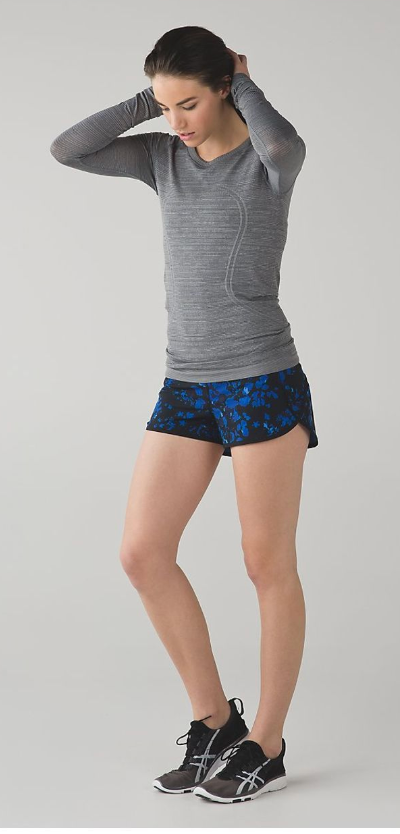 Lululemon Speed Short Dandy Digie Porcelaine Black/Black Sz 8