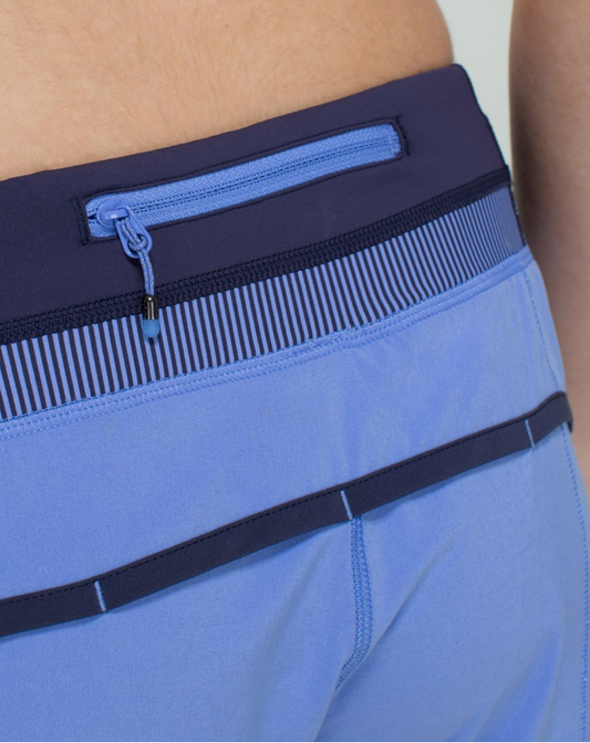 Lululemon Speed Short Run Lullaby/Quilt Spring 14-22/Cadet Blue Sz 8