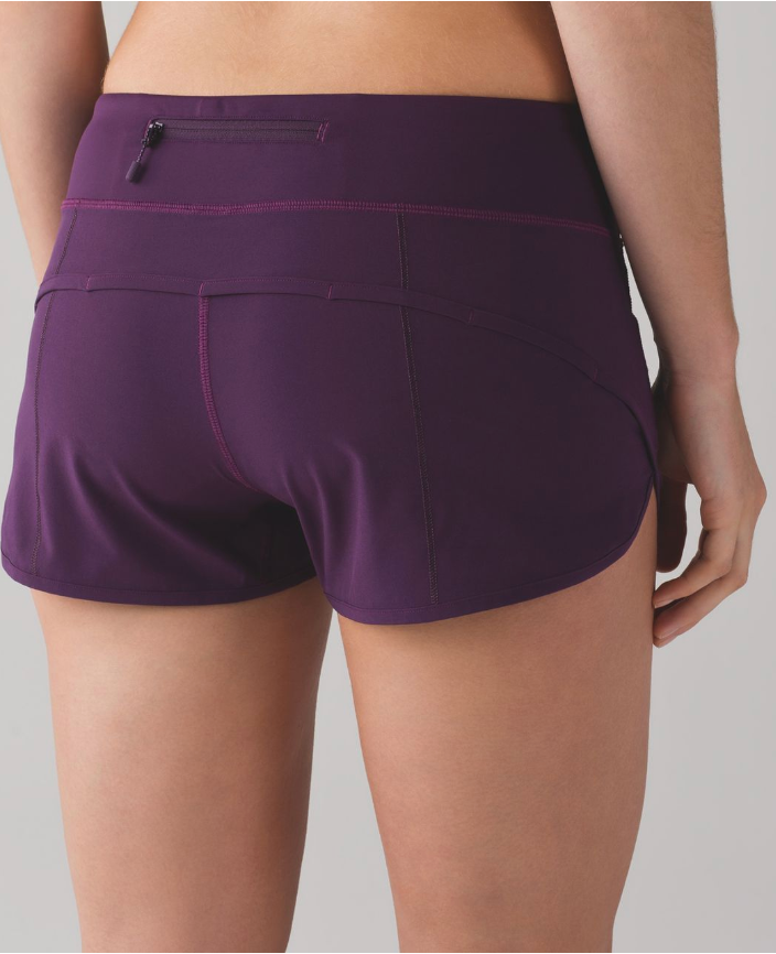 Lululemon Speed Short 4-way Stretch 2.5" Darkest Magenta Sz 8